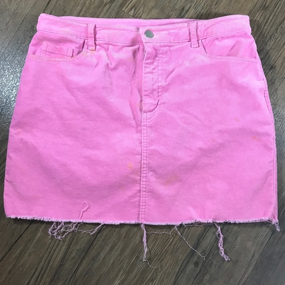 Dresses & Skirts - PINK CORDUROY Mini Skirt | Medium